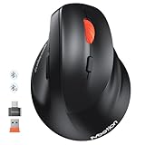 MEETION Ergonomische kabellose vertikale Bluetooth-Maus, 3 Multi-Geräte...