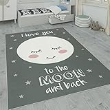 Paco Home Kinderteppich, Kinderzimmer Teppich m. Stern, Mond u. Karo...