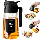 SWEET VIEW 2 in 1 Ölsprüher zum Kochen, 470ml Glasölflaschen/Olivenöl...