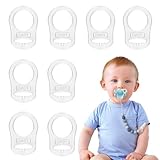 JYNVO 8 Pcs Silikon-Knopf-Ring, MAM Schnuller, Schnuller Adapter, Silikon...