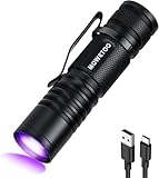 MOWETOO UV Taschenlampe Aufladbar - Mini LED UV Lampe Schwarzlicht...