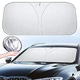 Sonnenschutz Auto Frontscheibe 142×80cm, Auto Sonnenschutz Frontscheibe...