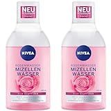 NIVEA Rosenwasser Mizellenwasser (400 ml), Gesichtsreinigung mit MicellAIR...