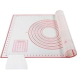 AJOXEL Silikon-Backmatte, 70 × 50 cm, wiederverwendbar, Teigmatte,...