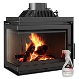 Kratki Kamineinsatz Gusseisen 8kW – Ø150mm – Linksöffnung –...