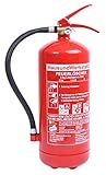 6 kg Pulver-Feuerlöscher 9 LE mit Manometer (27 A 144 B C...