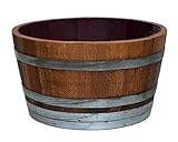 Holzfass als Pflanzkübel, Weinfass halbiert geölt (D70 cm) (ohne...