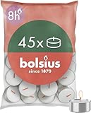 Bolsius D-light Teelichter - 45 Stück - im Beutel - Länge Brenndauer 8...