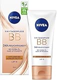 NIVEA 5 IN 1 Tagespflege BB 24h Feuchtigkeit LSF 15, getönte Tagescreme...