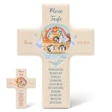 GRAVURZEILE Personalisiertes Kinderkreuz zur Taufe Kommunion und...