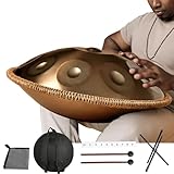 Handpan Instrument,Drum Zungentrommel,10 Töne 22 Zoll Stahltrommel in...