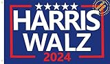 MAGJIUKE Harris Walz 2024 Flagge, doppelseitig für Präsidenten-Wahl,...