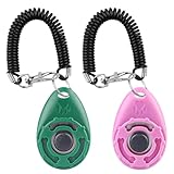 Diyife Hunde Clicker mit Elastischem Handschlaufe, Trainings Klicker mit...