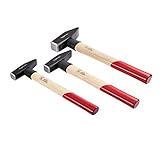 Amazon Basics Schlosserhammer-Set, Stiel aus Hickoryholz, 3 Teile, 300 g,...
