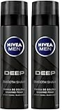 NIVEA NIVEA MEN Deep Rasierschaum 200ml (Packung mit 2)