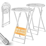 KESSER® Stehtisch 2er Set Bistrotisch mit PVC-Platte | Wetterbeständiger...