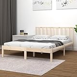 KTHLBRH Betten Kopfteil Bett Doppelbett Massivholzbett Kiefer 180x200 cm...