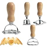 Stempel Set für Ravioli - Teigschneider mit Holzgriff für hausgemachte...