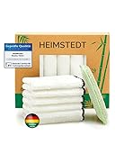 HEIMSTEDT® Bambus Tücher Schwarz (6er Pack) - nachhaltige Bambus...