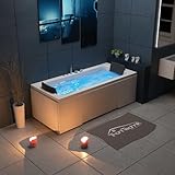 TroniTechnik® Badewanne IOS mit Whirlpool 170cmx75cm, Acrylwanne für zwei...