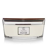 WoodWick Ellipsenförmige Duftkerze mit knisterndem Docht, White Tea &...