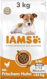 IAMS Junior Hundefutter trocken mit Huhn - Welpenfutter für Welpen im...