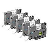5x Kompatibel für Brother P-Touch Bänder 12mm TZe-231 TZ-231 Ub-231...