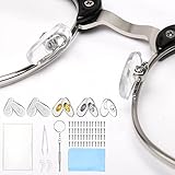 Brillen Reparatur Set, 25 Paar Nasenpads Silikon Schraubbrillen Nasenpads...
