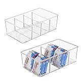 Vtopmart 2er Set Kühlschrank Organizer mit 4 Fächern, BPA-Freie Küche...