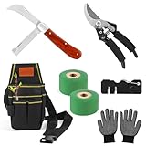 7 Stücke Veredelungsmesser mit 2 Klingen,Pfropfen Werkzeug Kit mit...