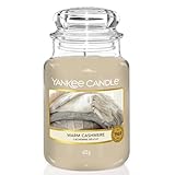 Yankee Candle Duftkerze im Glas (groß) | Warm Cashmere | Kerze mit langer...