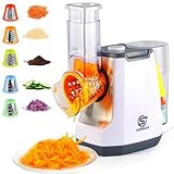 SUPERLEX Elektrisch Gemüseschneider 5-in-1, Gemüsehobel mit 5...