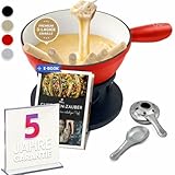 Ottia Fondue Set für 2, 3, 4, 5, 6 Personen aus Gusseisen & Emaille. Als...
