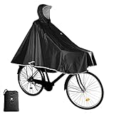 ANYOO Wasserdicht Radfahren Regen Poncho Portable Leichte Regenjacke Mit...