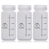 DKBT 3 Stück Weithalsflasche mit Skalierung 250ml Kunststoff Flasche...