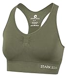 STARK SOUL Bra Light Support - Sport BH doppellagig für Damen - Khaki -...