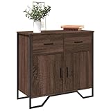 Tidyard Sideboard Massivholzbeine Kommode Anrichte Schrank Braun...