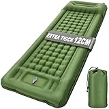 Isomatte Selbstaufblasend,12CM Verdicktes Luftmatratze Camping mit Kissen...