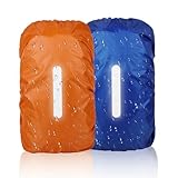 KASESSS 2 Stück Regenschutz Schulranzen mit Reflexstreifen, 45L Rucksack...