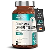 Glucosamin Chondroitin MSM hochdosierte Gelenkkapseln 2127mg mit Kurkuma,...