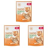 MERA Crunch & Soft mit Huhn & Käse, 200g köstliche Katzen Leckerlies,...