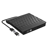 DANGZW Externes CD DVD Laufwerk, Slim Tragbarer Externer Brenner USB 3.0...