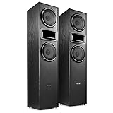 Fenton SHF700B - Standlautsprecher Paar, HiFi Lautsprecher Stereo Set, 400...