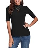 WOWENY Damen Kurzarmpullover elegant 1/2 Arm T-Shirt mit elastischem...