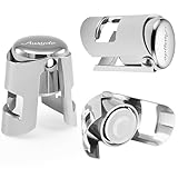 Ausyde Champagnerverschluss, Weinstopfen aus Edelstahl, Vakuumverschluss,...