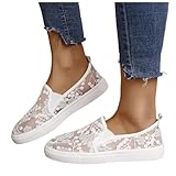 MODSGUE Damen Sneaker Low Spitze Wanderhalbschuhe Elegant Spitze Turnschuhe...