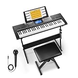 Donner Keyboard Piano 61 Tasten, Elektrisches Keyboard Kit mit 249 Stimmen,...