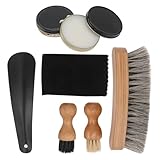 TEHAUX Schuhpflege Satz mit Schuhcreme und Bürste Langlebiges Schuhputzset...
