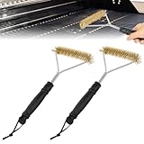 Grillbürste Messing, 2 Stück 12 Zoll Messingbürste Grill Bürste...