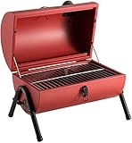 Tragbarer Holzkohlegrill Klappbarer BBQ Smoker Grill - Outdoor Tischgrill...